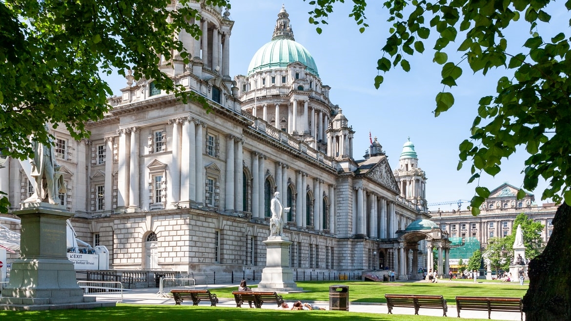 City Hall building in Belfast, Northern Ireland.