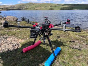 Collecting water samples by drone