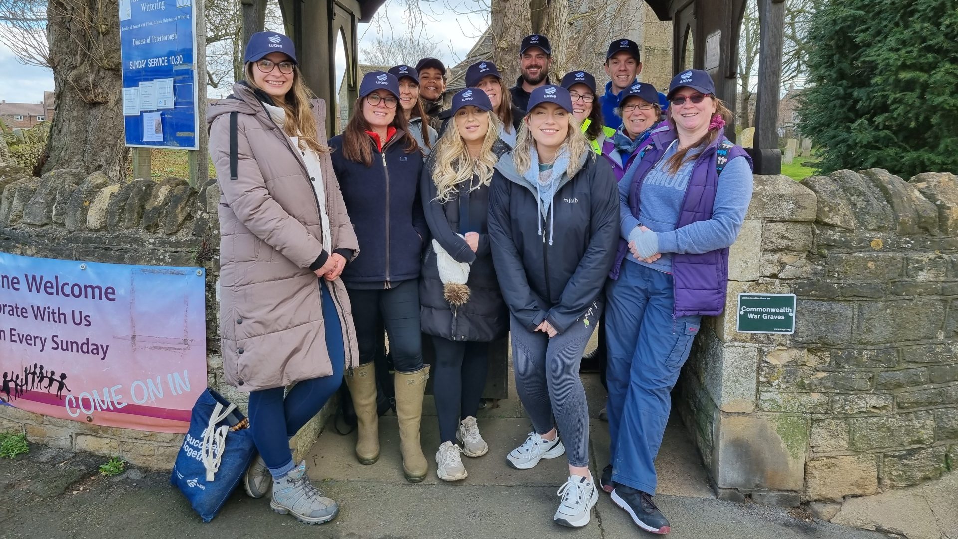 Wave team at corporate volunteering tree planting