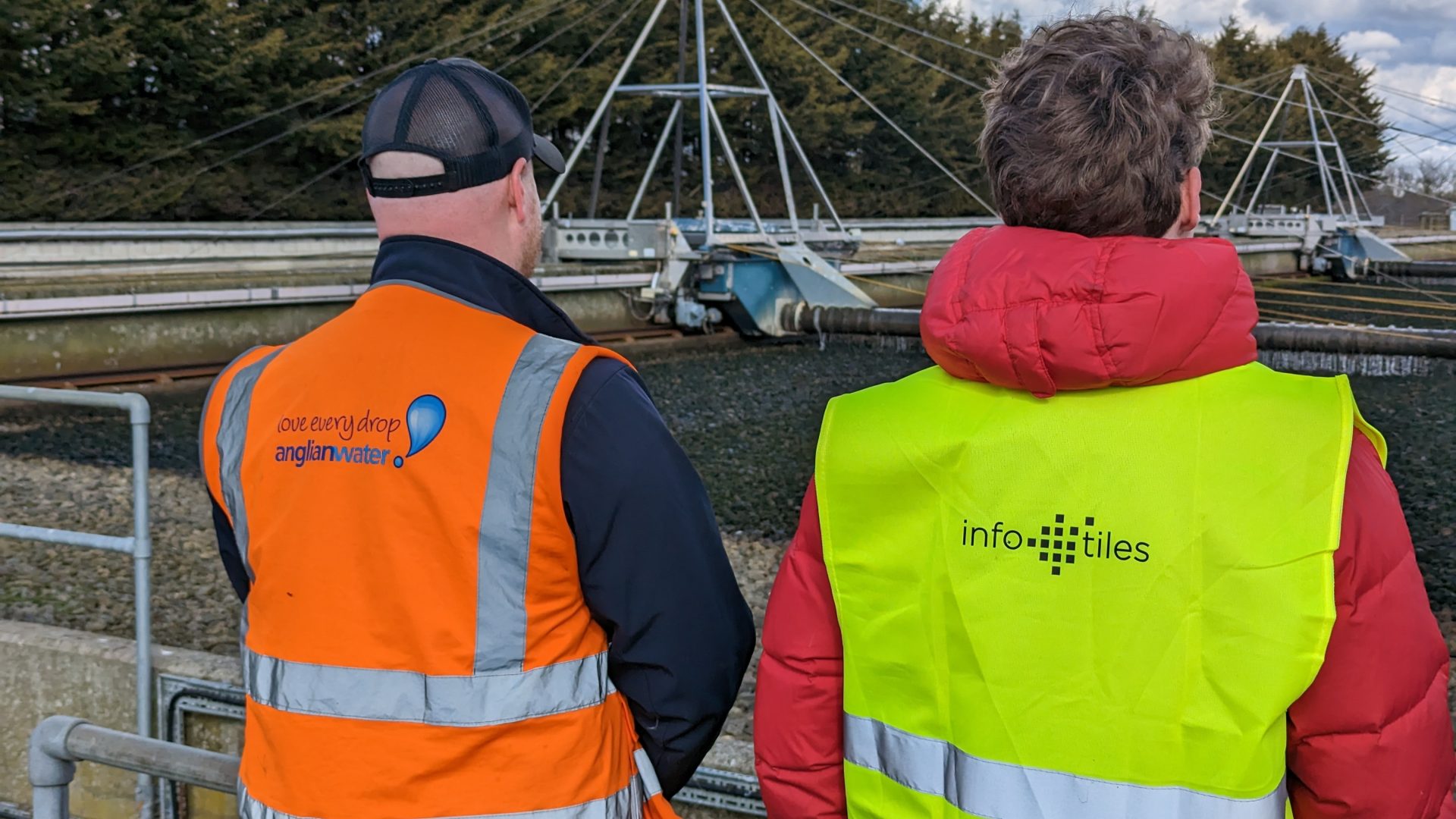 The team at InfoTiles visit a water recycling plant at Anglian Water