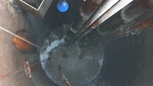 Anglian Water’s Wymondham wet well, 13 months after the clean. 