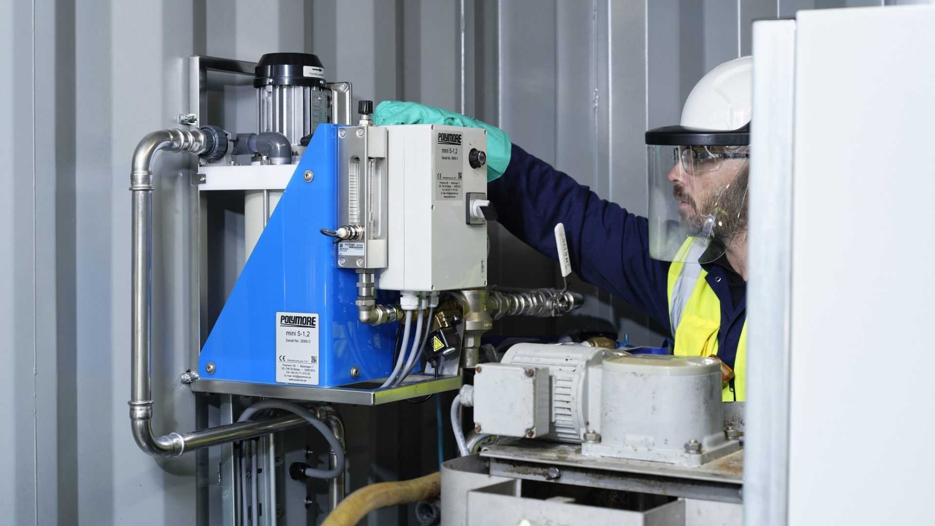 A volute screw press installation