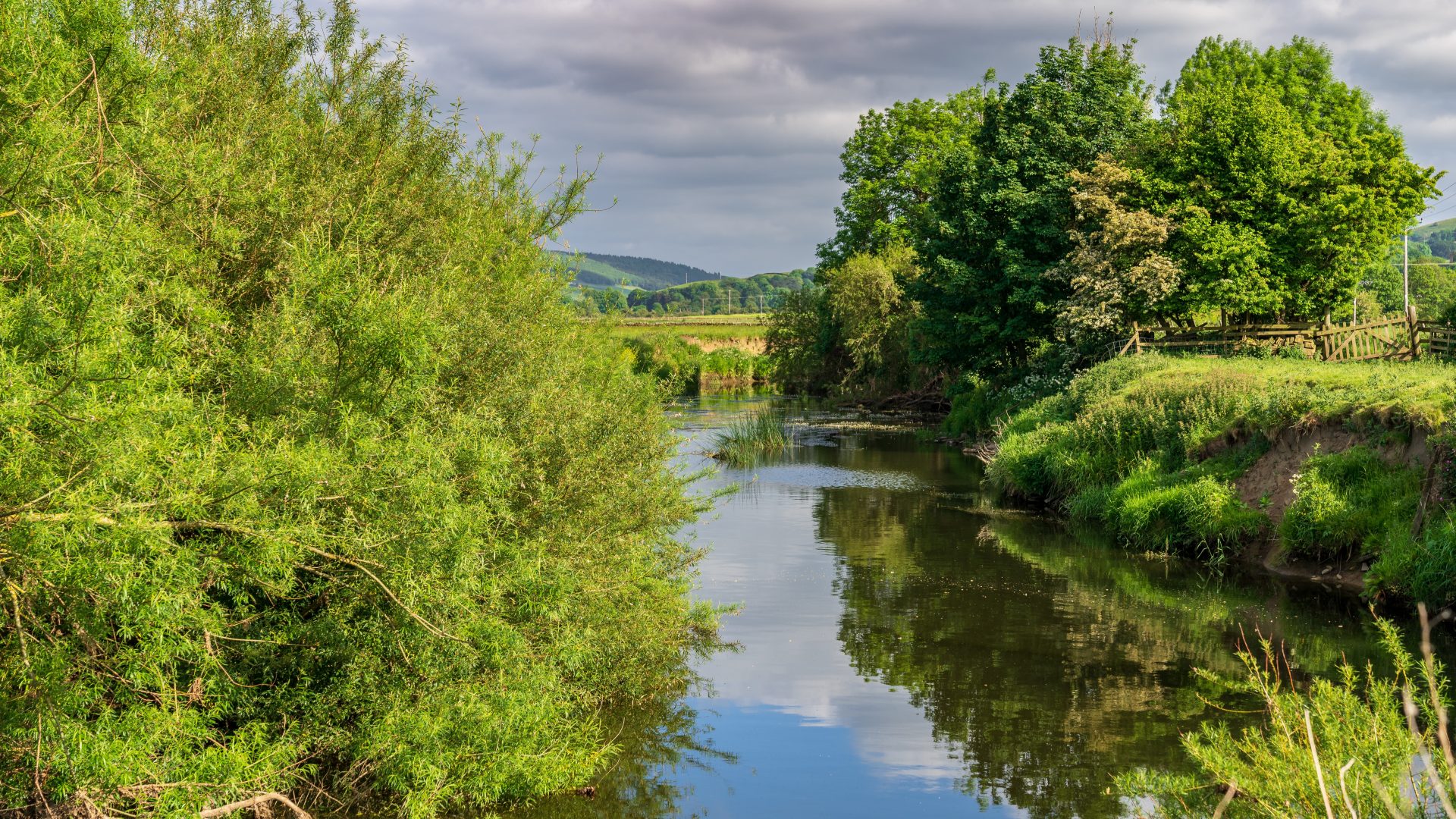 River Aire, North Yorkshire, England, UK