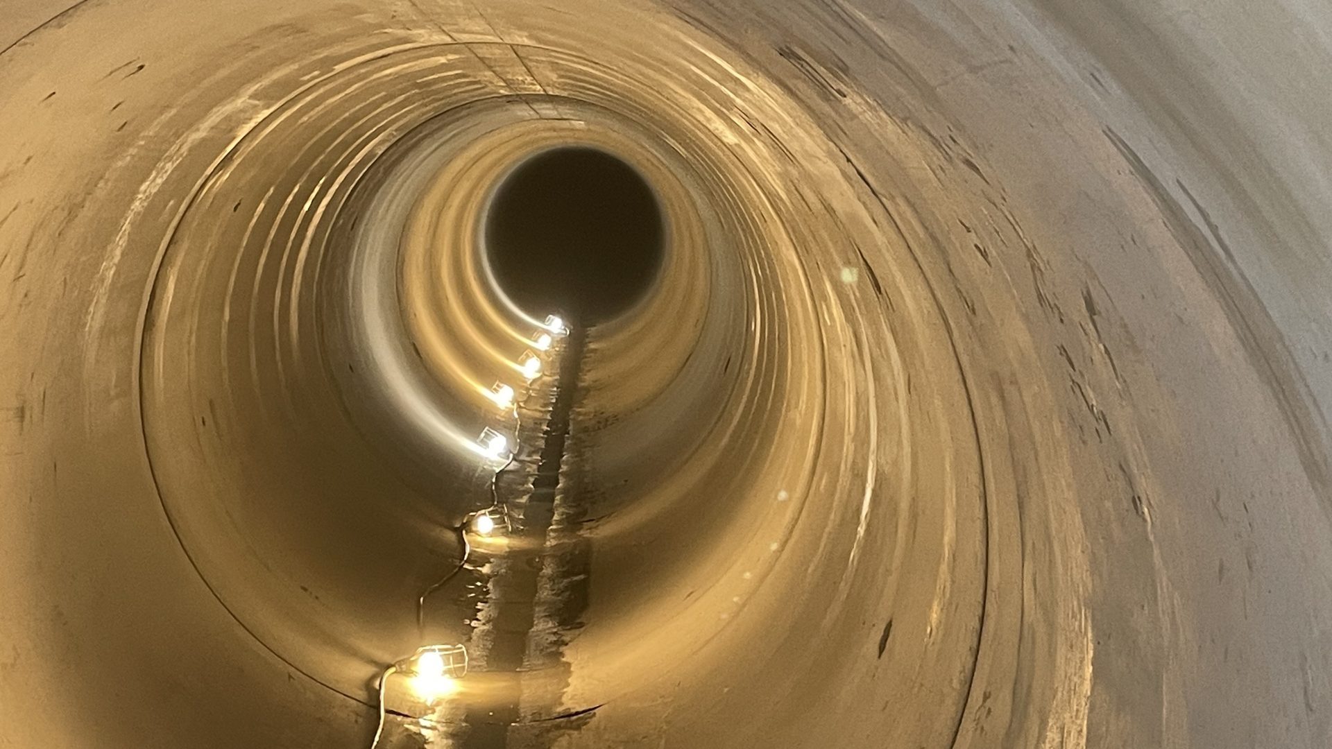 The new interceptor sewer under the A65 in Ilkley