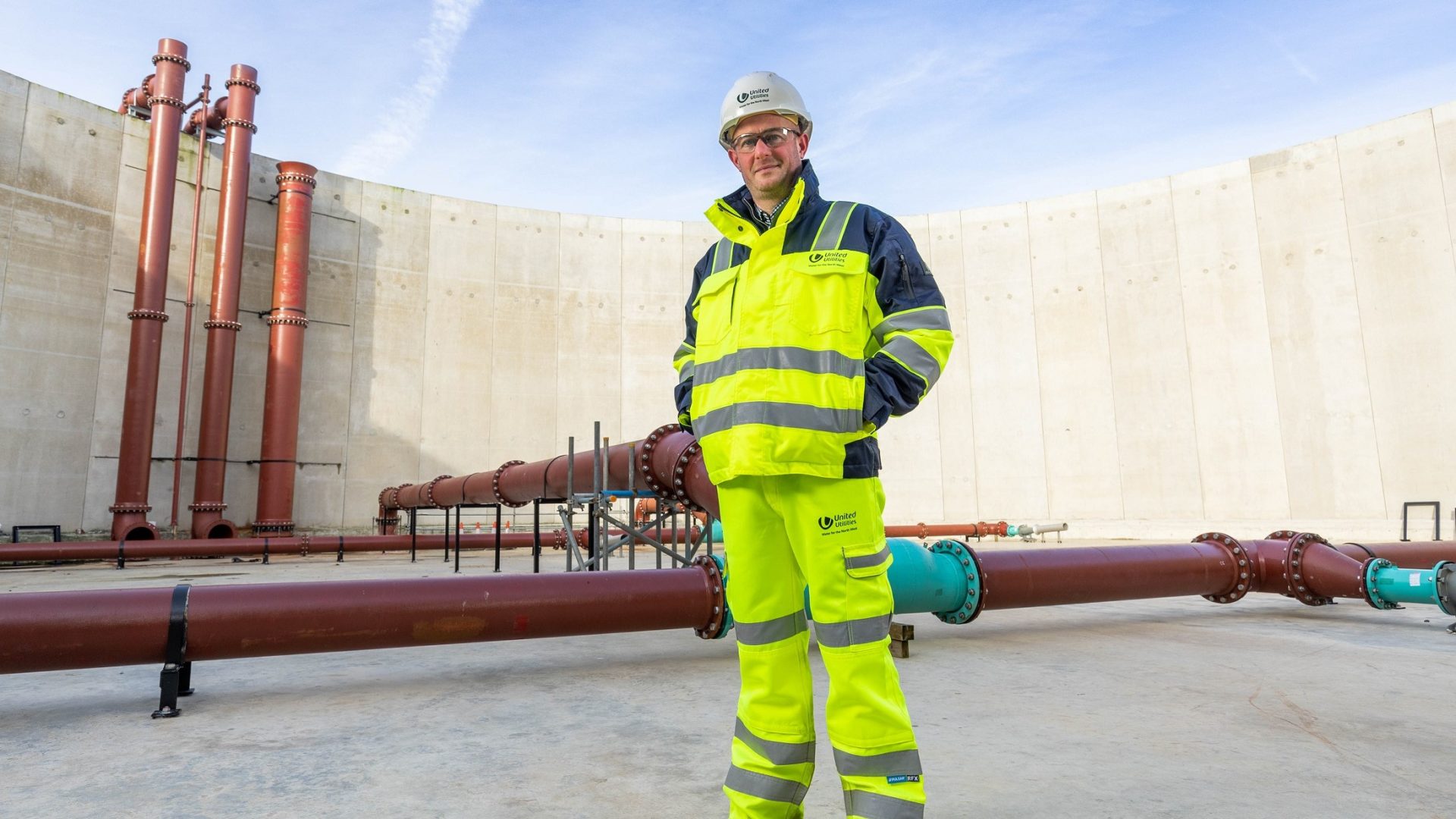 Project Manager Tony Elliott on site at Burnley Wastewater Treatment Works.