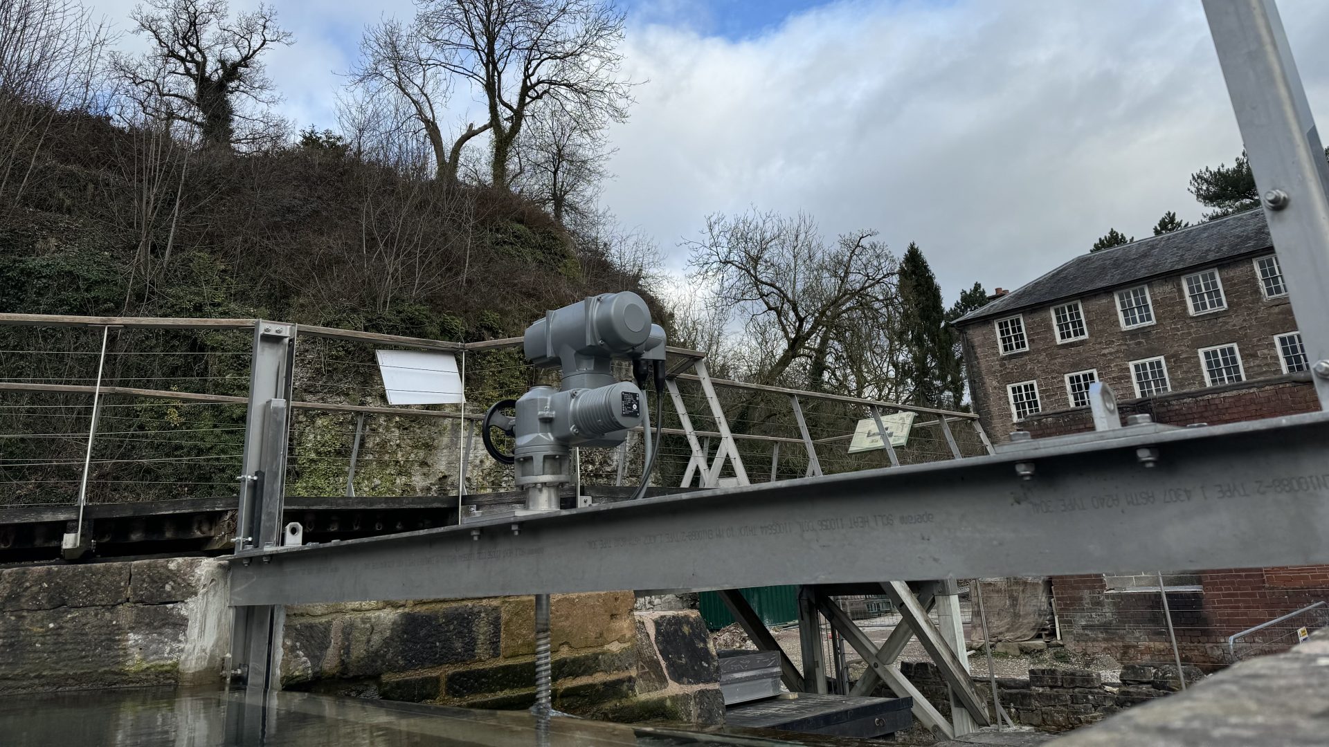 An AUMA SA07.6-F10 actuator in action at Cromford Mills in Derbyshire