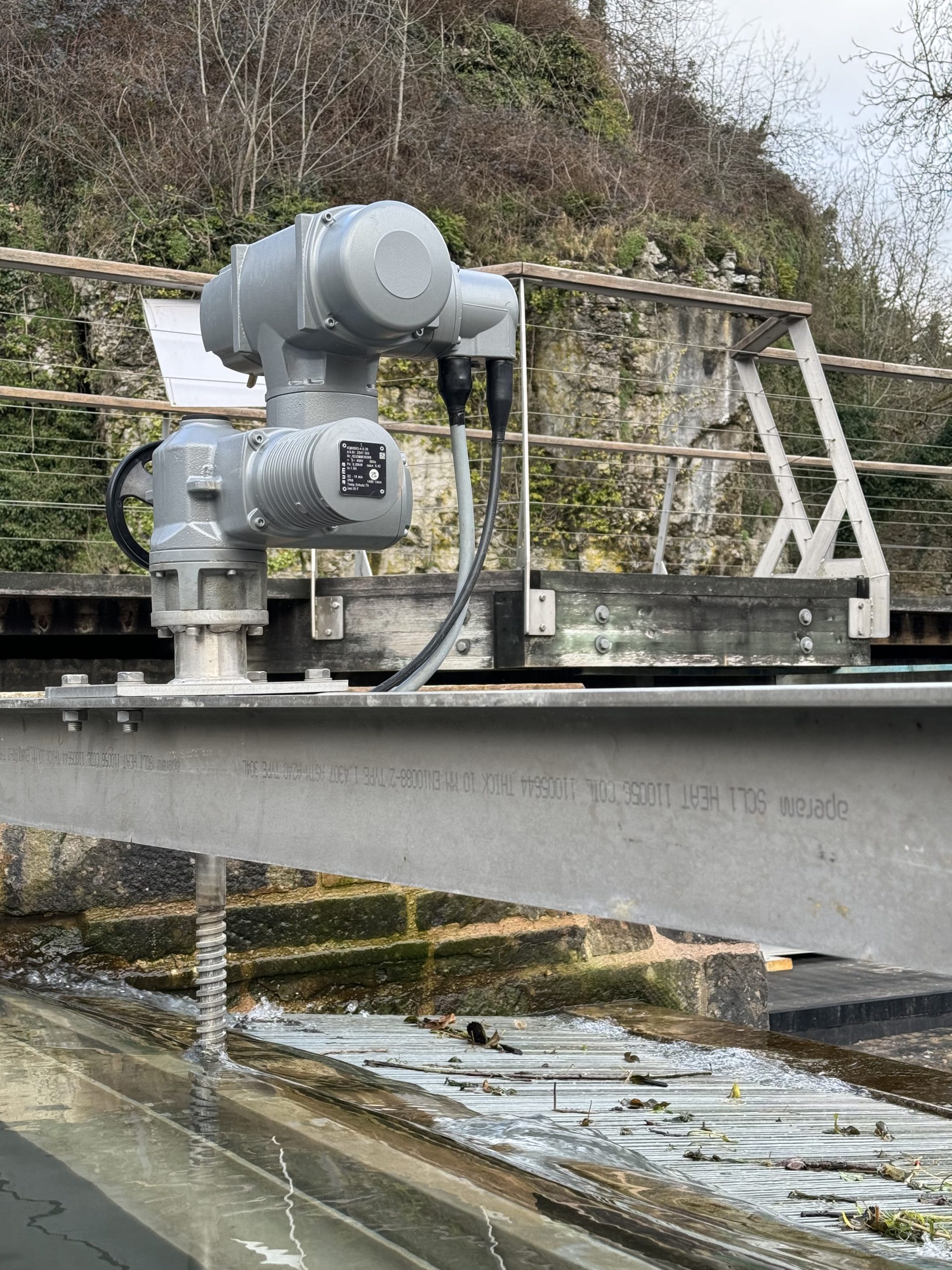 An AUMA SA07.6-F10 actuator in action at Cromford Mills Derbyshire