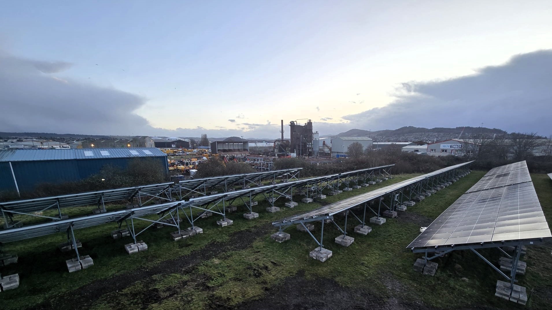 The new solar scheme will help power the waste water pumping station at Longman Drive in Inverness