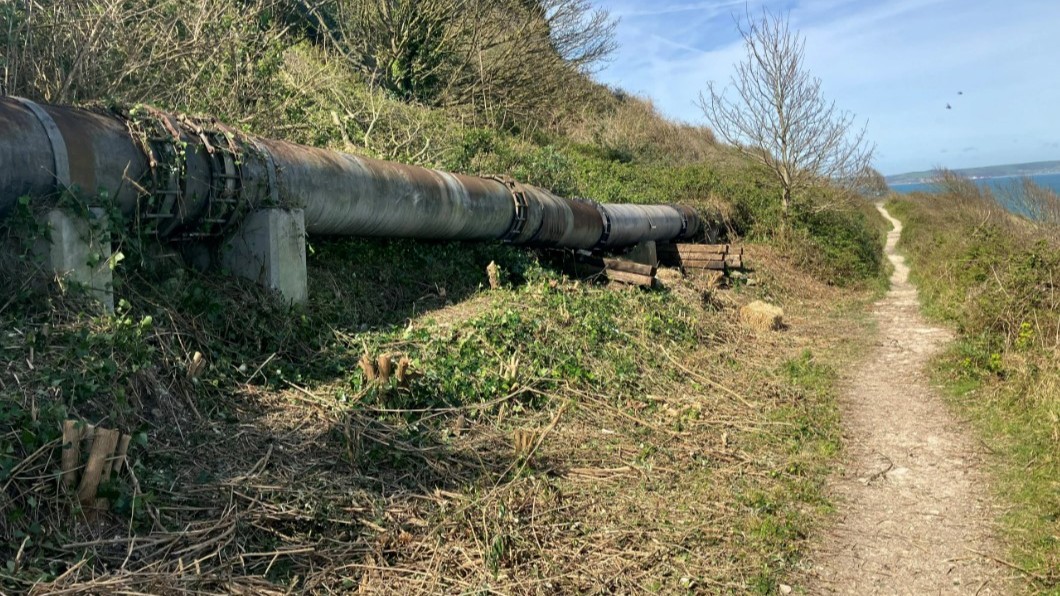 Land movement had caused damage to the Portland Trunk Sewer alongside the lower South West Coastal Path