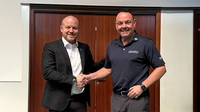 L-R- Jesper Boman, Head of BU WWF Service, Alfa Laval Marine Division & Darren Rowlands, Founder & CEO of NRG Marine