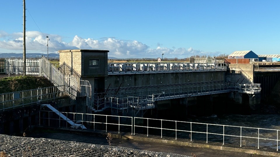 Dunball sluice performs a vital flood and water management function on the Somerset Levels and Moors.